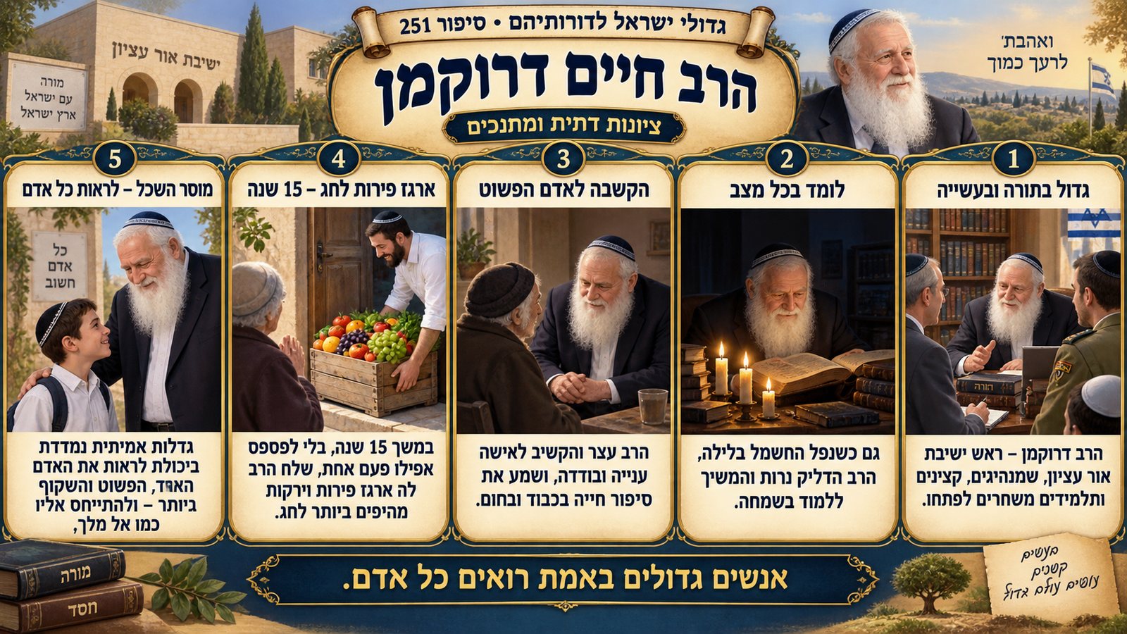תמונת סיכום — ציונות דתית ומחנכים: הרב חיים דרוקמן